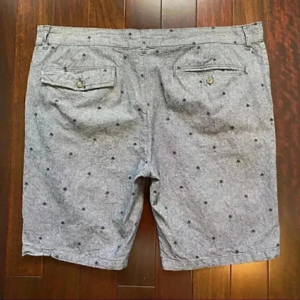 Urban Man Shorts Flat Front Chino Style Chambray Blue Size 38 - Picture 15 of 16